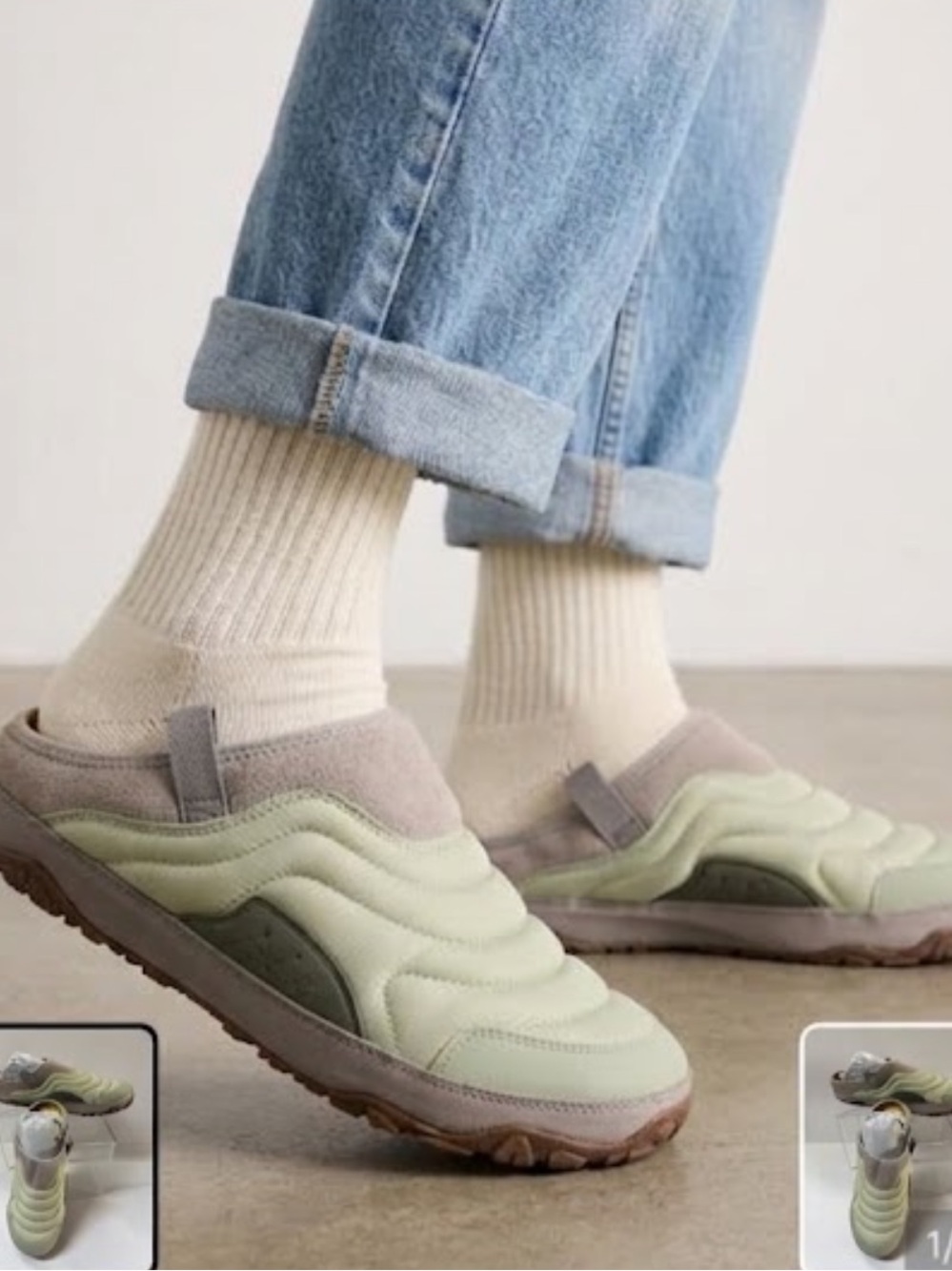 Teva ReEmber Terrain Men’s 14 / Women’s 16 Slip-On Quilted Clog - Sage Green NEW
